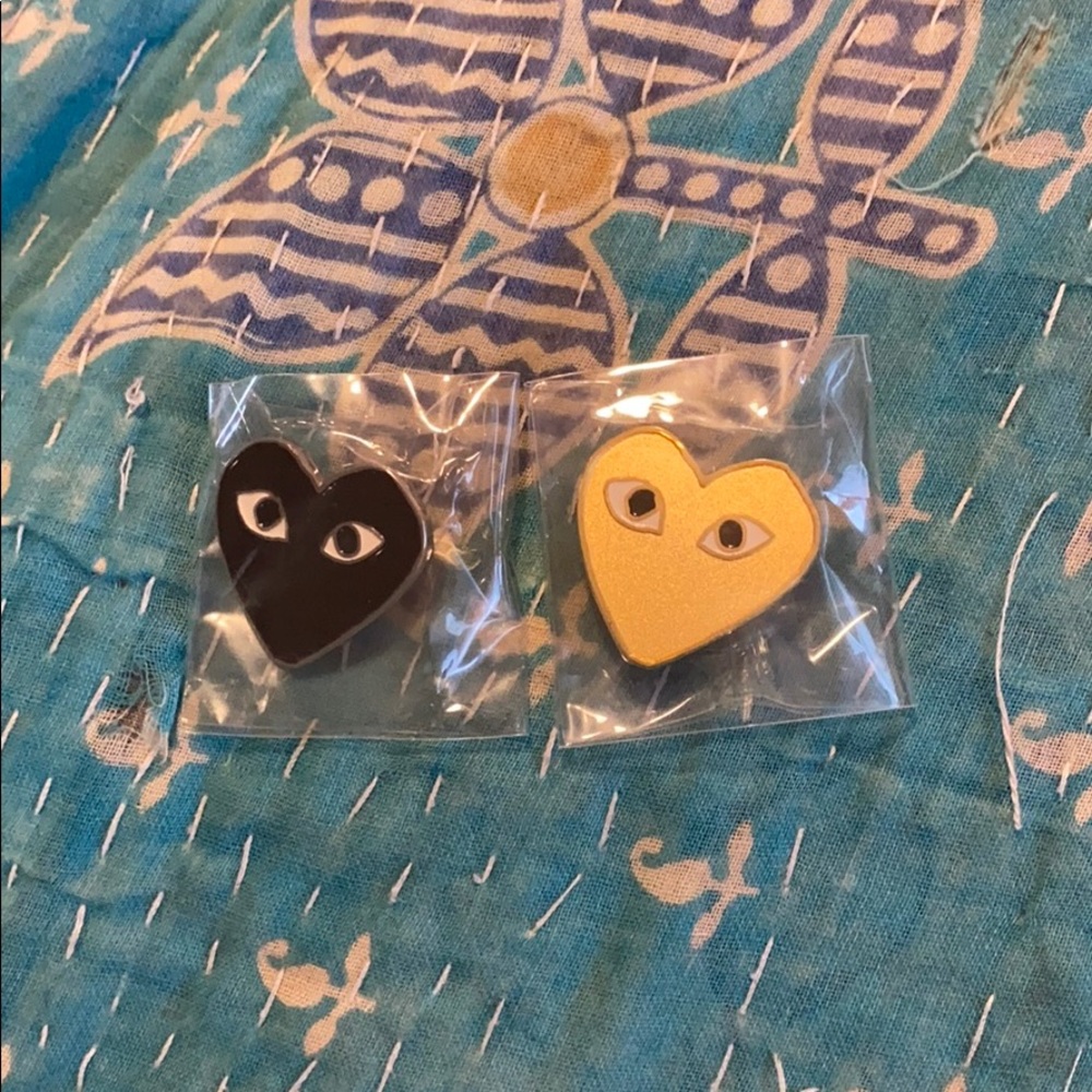 Two Commes de Garçon pins